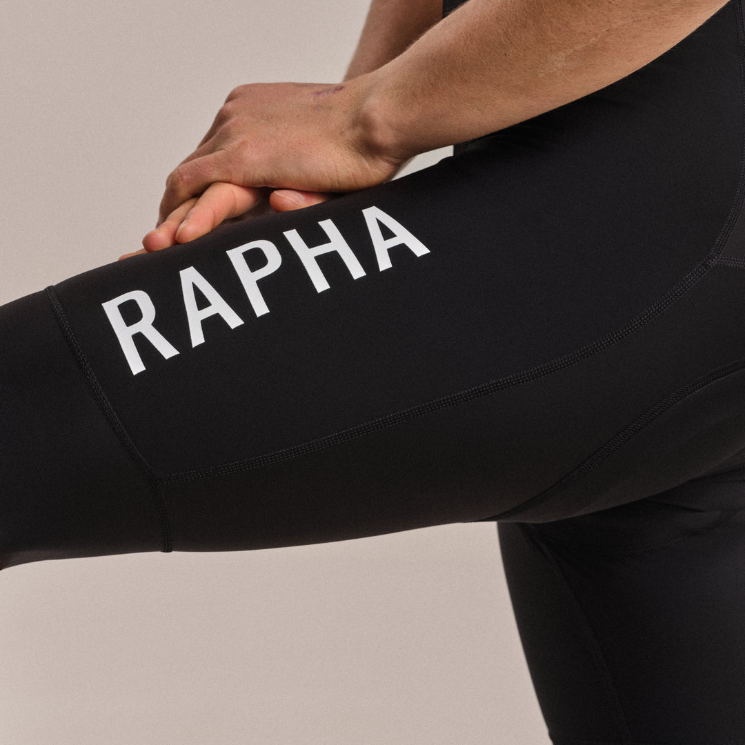 Rapha Men's Pro Team Training Bib Shorts II - Regular (Black/White) - Dragonspine Cycling