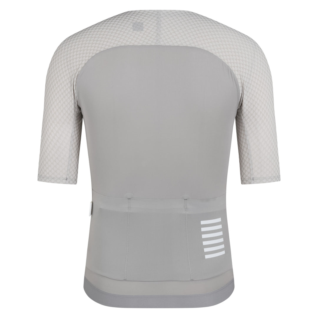Rapha Men's Pro Team Aero Jersey IV (Smoky Silver/White) - Dragonspine Cycling