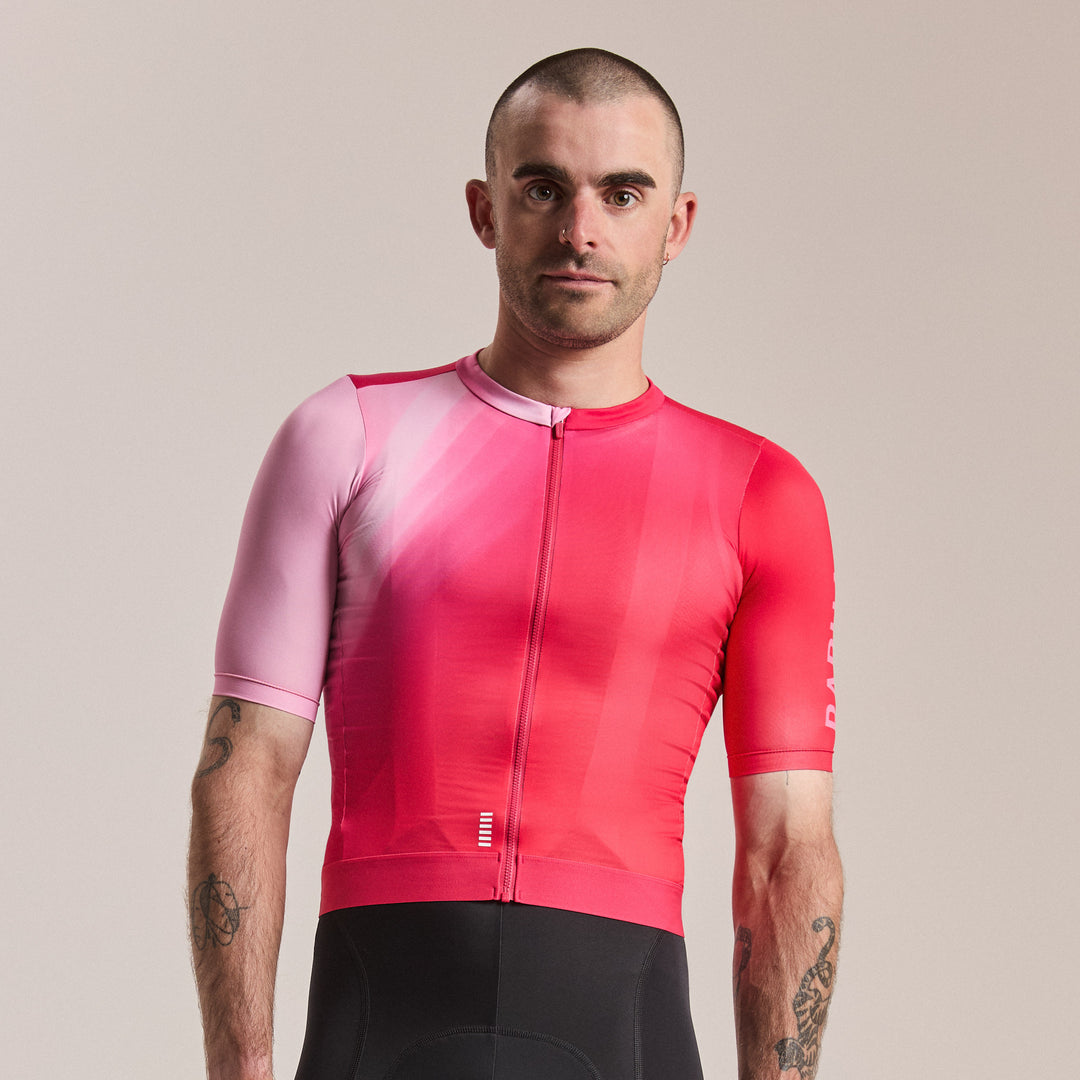 Rapha Men's Pro Team Training Jersey III (Surface Print - Pink) - Dragonspine Cycling