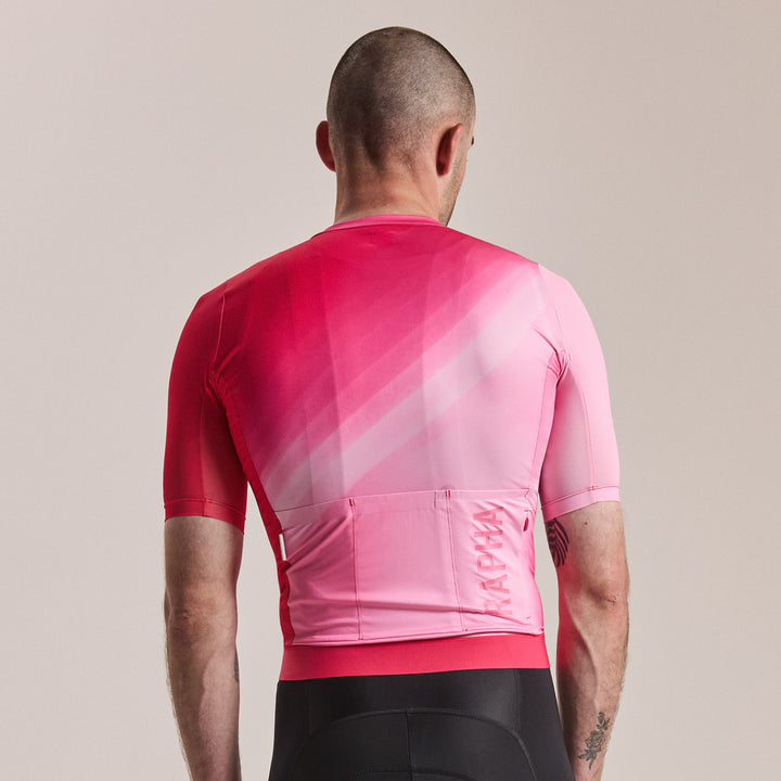 Rapha Men's Pro Team Training Jersey III (Surface Print - Pink) - Dragonspine Cycling
