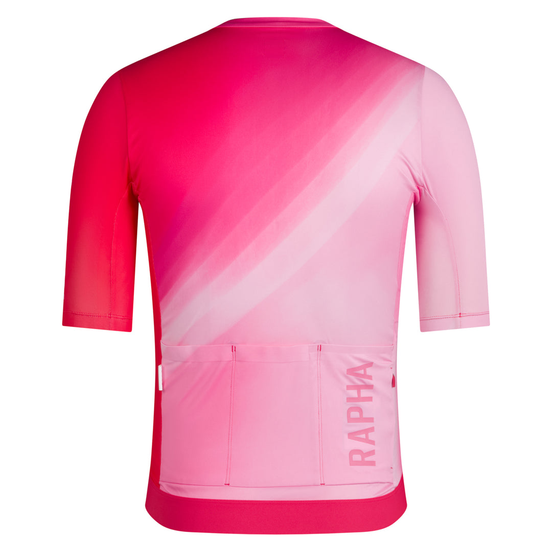 Rapha Men's Pro Team Training Jersey III (Surface Print - Pink) - Dragonspine Cycling