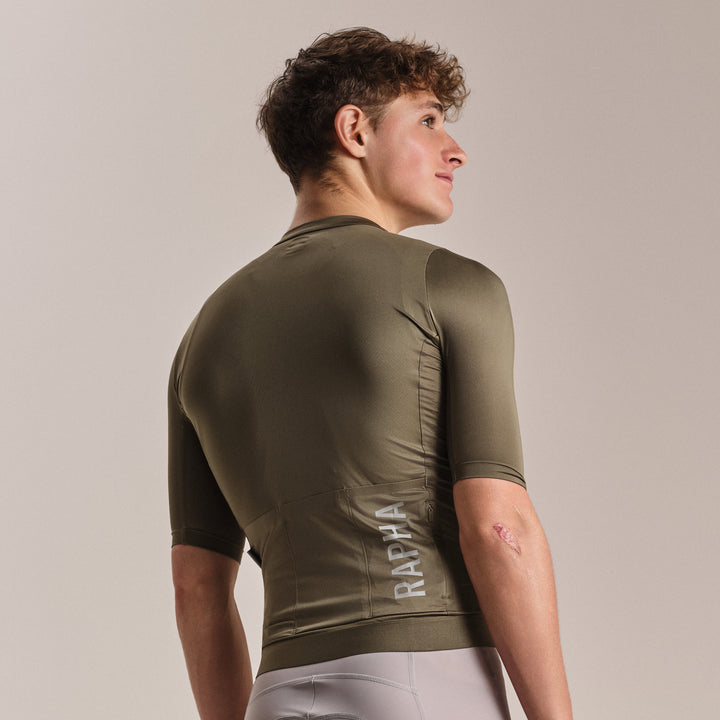 Rapha Men's Pro Team Training Jersey III (Moss Green/Smoky Silver) - Dragonspine Cycling