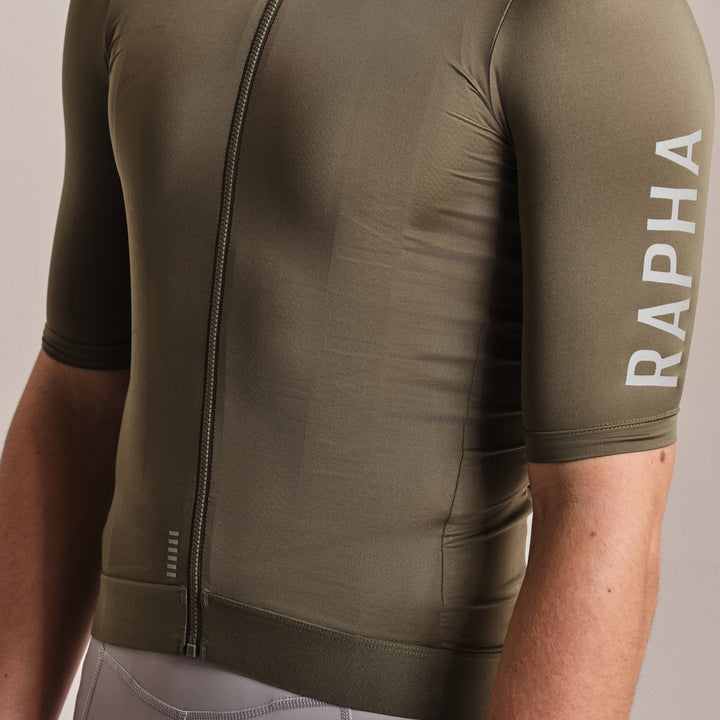 Rapha Men's Pro Team Training Jersey III (Moss Green/Smoky Silver) - Dragonspine Cycling