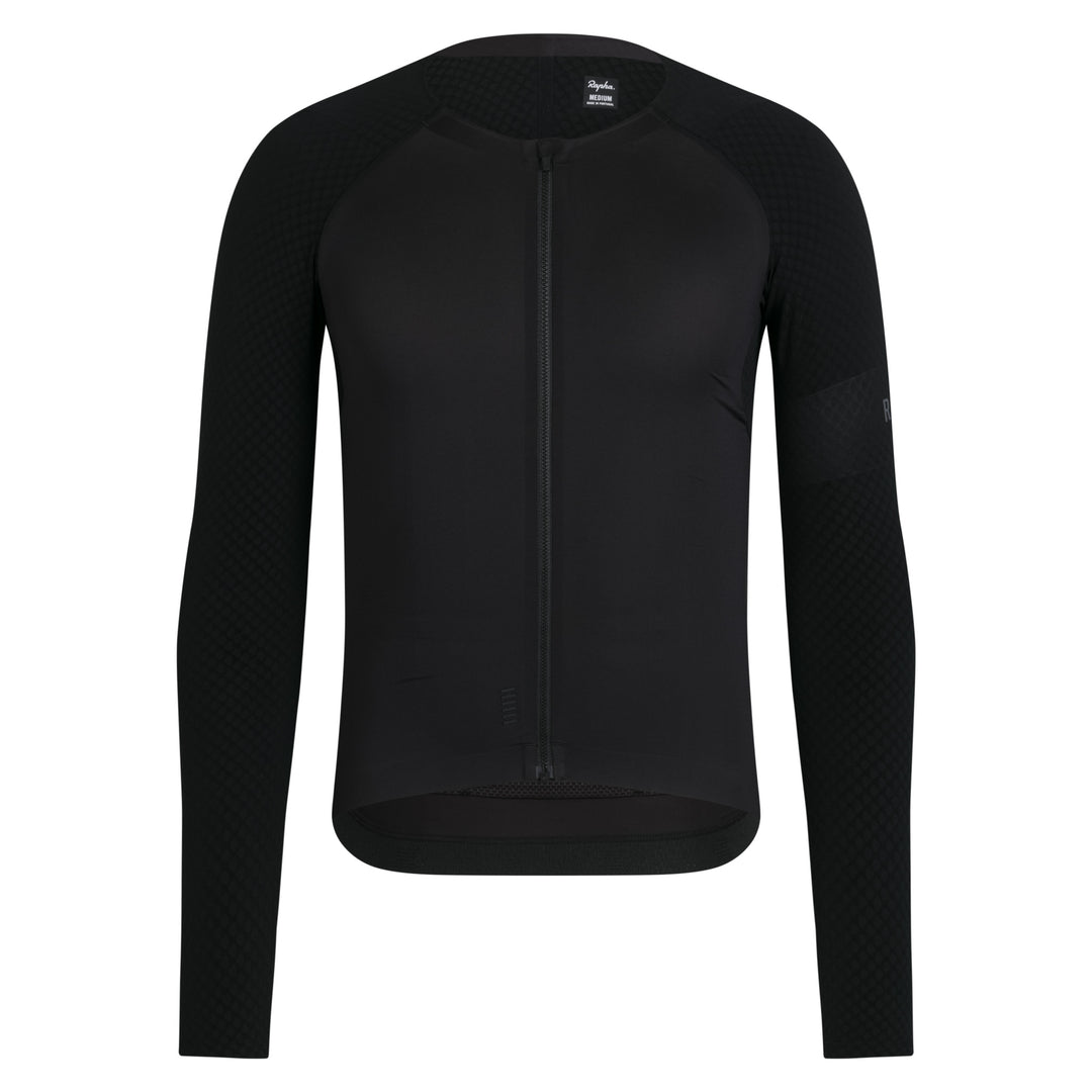 Rapha Men's Pro Team Long Sleeve Aero Jersey (Black/Black) - Dragonspine Cycling