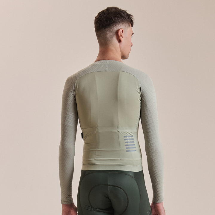 Rapha Men's Pro Team Long Sleeve Aero Jersey (Seagrass/Silver Reflective) - Dragonspine Cycling