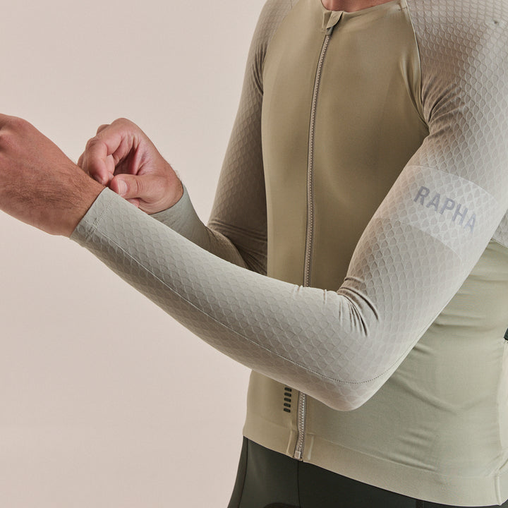 Rapha Men's Pro Team Long Sleeve Aero Jersey (Seagrass/Silver Reflective) - Dragonspine Cycling