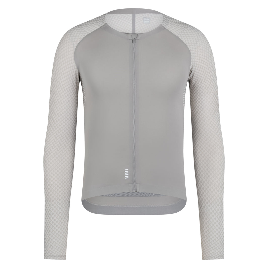 Rapha Men's Pro Team Long Sleeve Aero Jersey (Smoky Silver/White) - Dragonspine Cycling