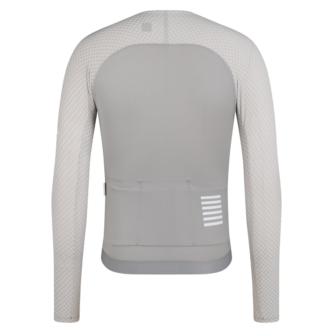 Rapha Men's Pro Team Long Sleeve Aero Jersey (Smoky Silver/White) - Dragonspine Cycling