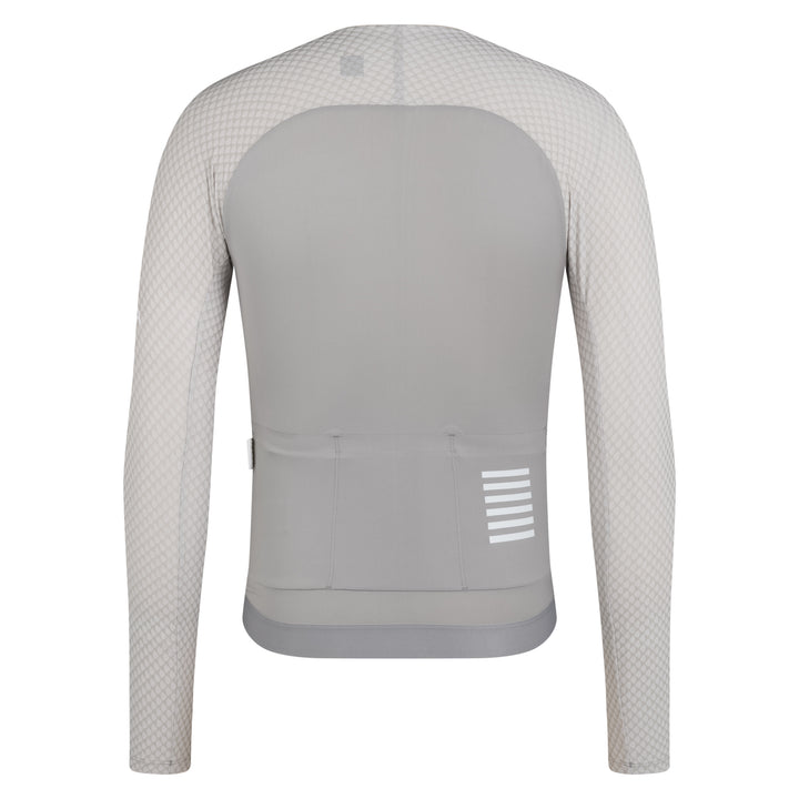 Rapha Men's Pro Team Long Sleeve Aero Jersey (Smoky Silver/White) - Dragonspine Cycling