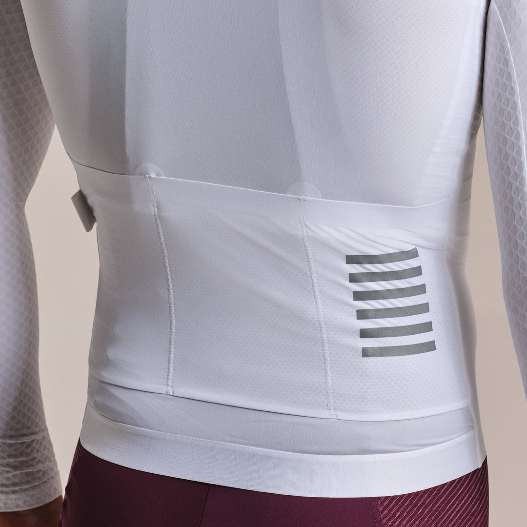 Rapha Men's Pro Team Long Sleeve Aero Jersey (White/White) - Dragonspine Cycling