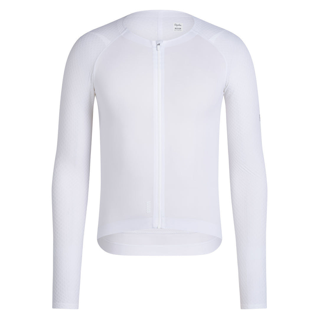 Rapha Men's Pro Team Long Sleeve Aero Jersey (White/White) - Dragonspine Cycling