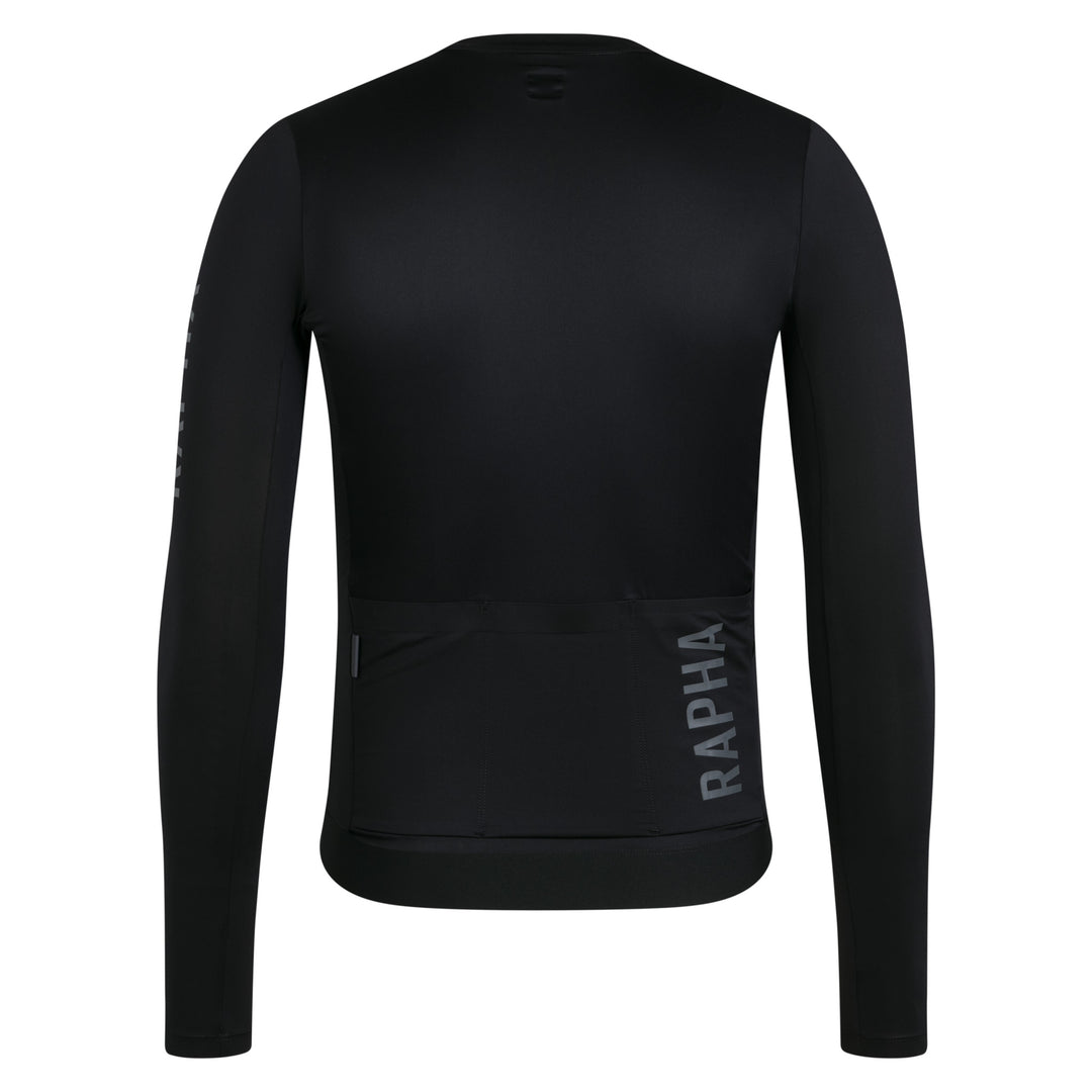 Rapha Men's Pro Team Long Sleeve Lightweight Jersey III (Black/Dark Grey) - Dragonspine Cycling