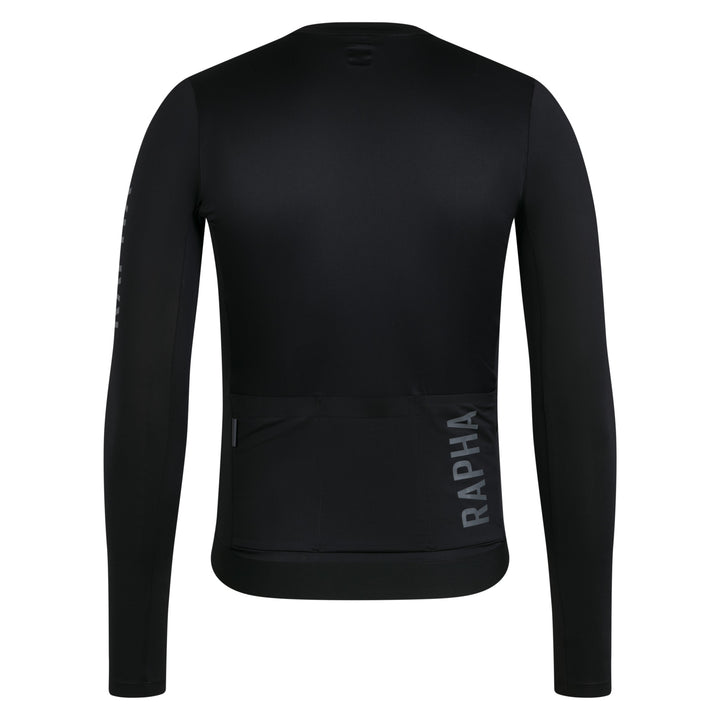 Rapha Men's Pro Team Long Sleeve Lightweight Jersey III (Black/Dark Grey) - Dragonspine Cycling