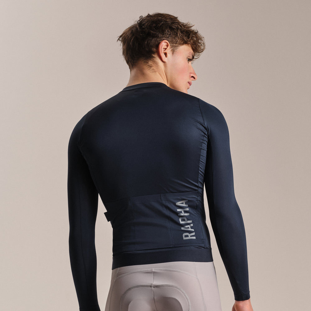 Rapha Men's Pro Team Long Sleeve Lightweight Jersey III (Carbon/Dark Grey) - Dragonspine Cycling