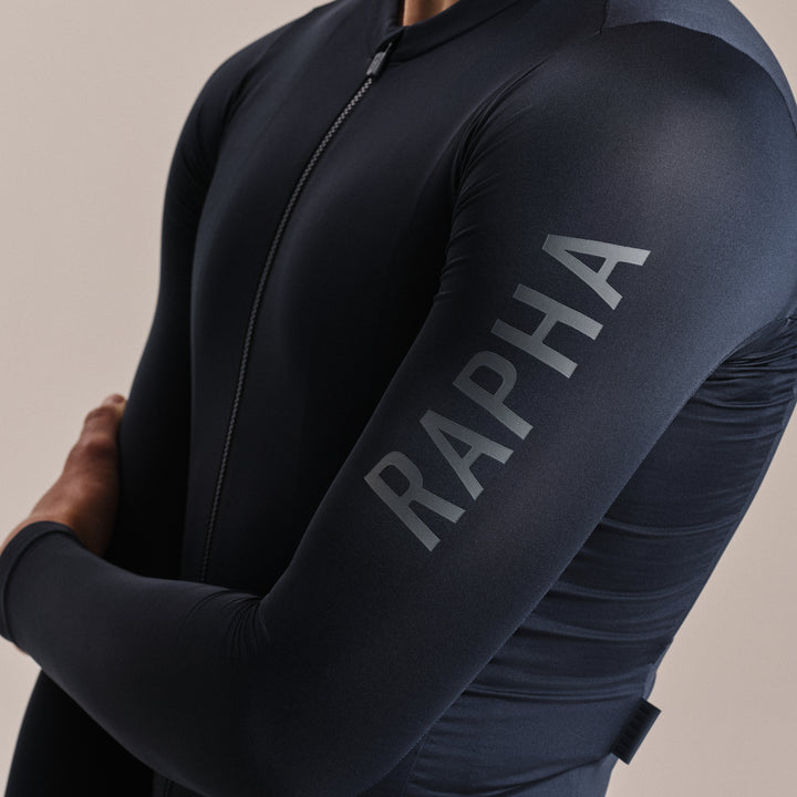Rapha Men's Pro Team Long Sleeve Lightweight Jersey III (Carbon/Dark Grey) - Dragonspine Cycling