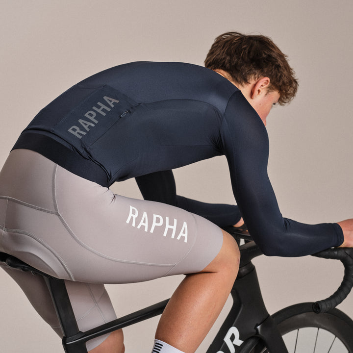 Rapha Men's Pro Team Long Sleeve Lightweight Jersey III (Carbon/Dark Grey) - Dragonspine Cycling