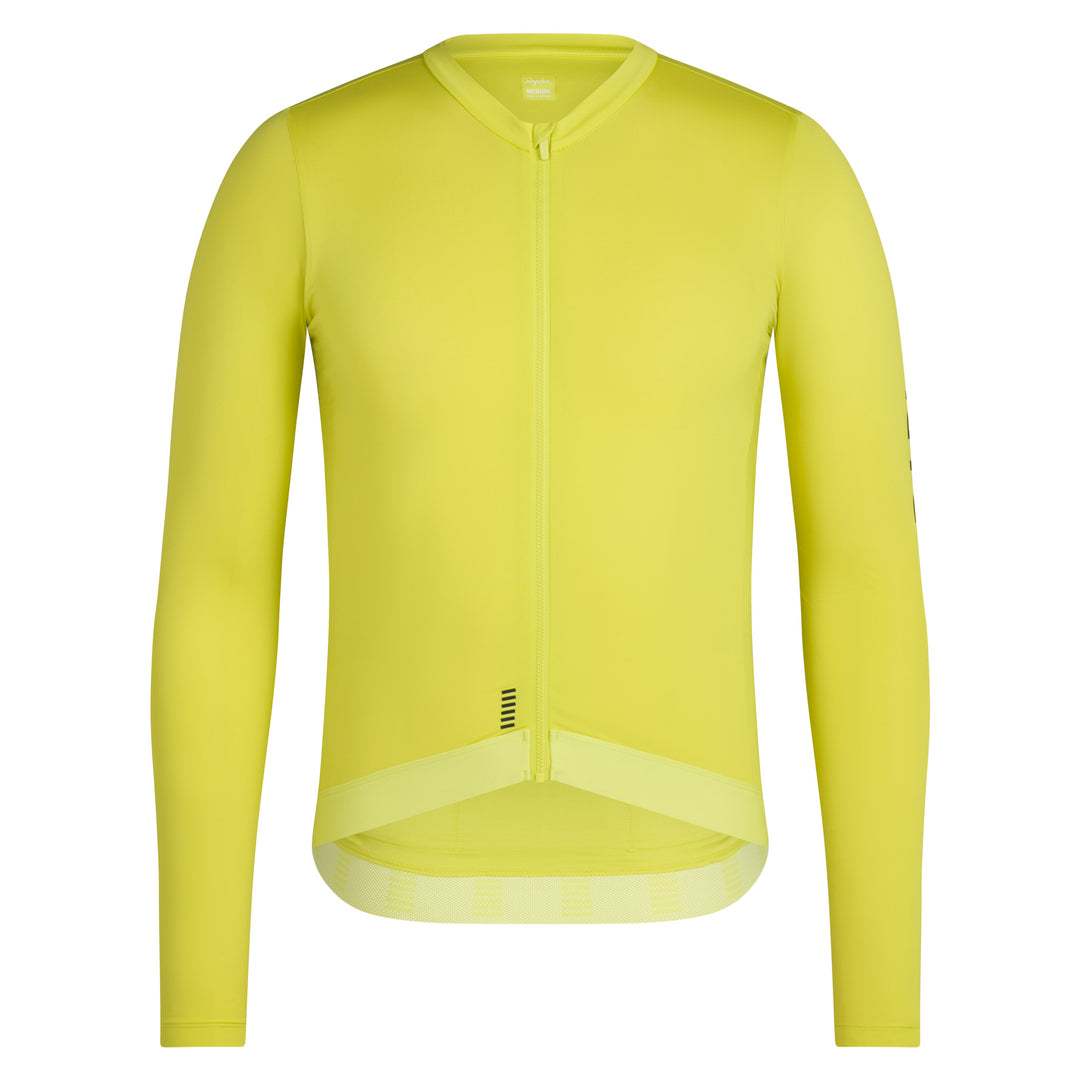 Rapha Men's Pro Team Long Sleeve Lightweight Jersey III (Chartreuse/Black) - Dragonspine Cycling