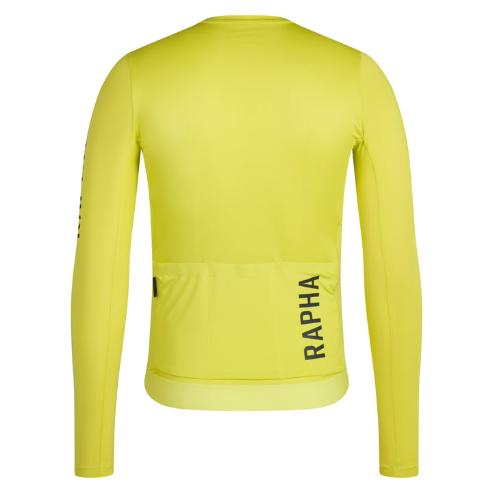 Rapha Men's Pro Team Long Sleeve Lightweight Jersey III (Chartreuse/Black) - Dragonspine Cycling
