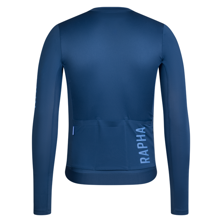 Rapha Men's Pro Team Long Sleeve Lightweight Jersey III (Denim Blue/Bluebell) - Dragonspine Cycling