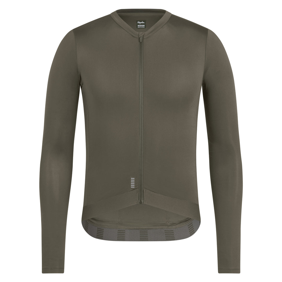 Rapha Men's Pro Team Long Sleeve Lightweight Jersey III (Moss Green/Smoky Silver) - Dragonspine Cycling