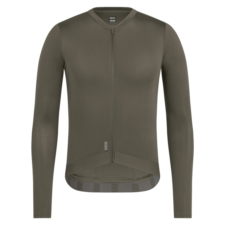 Rapha Men's Pro Team Long Sleeve Lightweight Jersey III (Moss Green/Smoky Silver) - Dragonspine Cycling