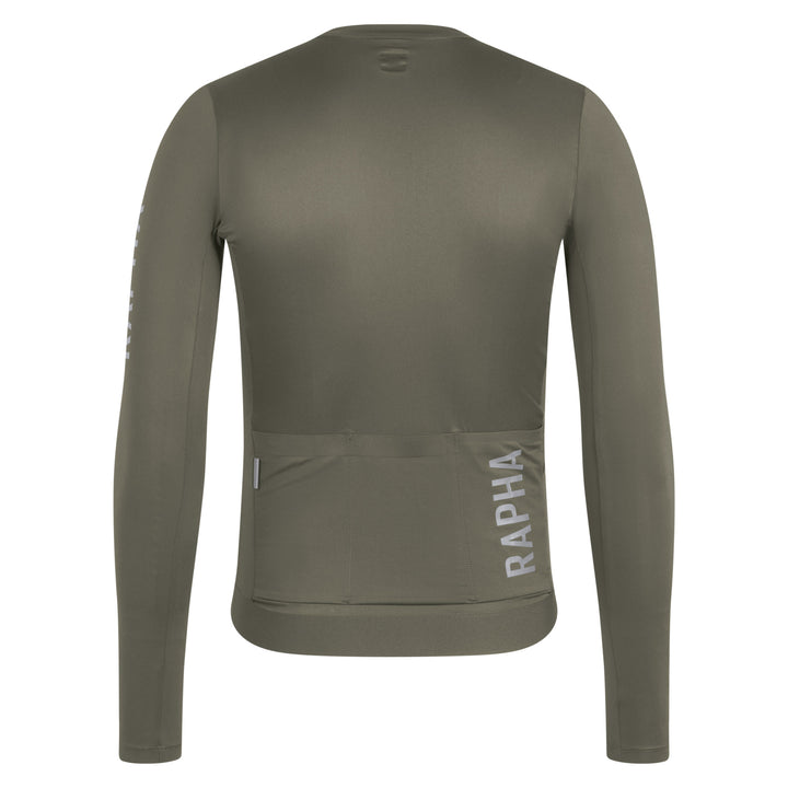 Rapha Men's Pro Team Long Sleeve Lightweight Jersey III (Moss Green/Smoky Silver) - Dragonspine Cycling