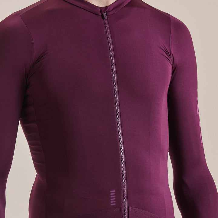 Rapha Men's Pro Team Long Sleeve Lightweight Jersey III (Plum/Deep Magenta) - Dragonspine Cycling