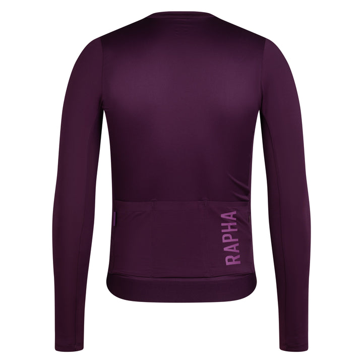 Rapha Men's Pro Team Long Sleeve Lightweight Jersey III (Plum/Deep Magenta) - Dragonspine Cycling