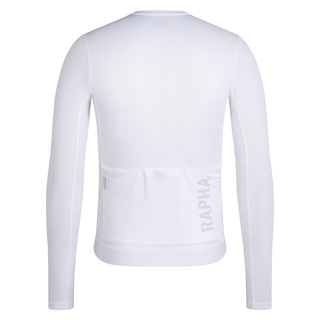 Rapha Men's Pro Team Long Sleeve Lightweight Jersey III (White/Silver) - Dragonspine Cycling