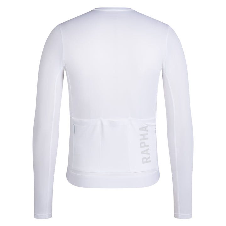 Rapha Men's Pro Team Long Sleeve Lightweight Jersey III (White/Silver) - Dragonspine Cycling