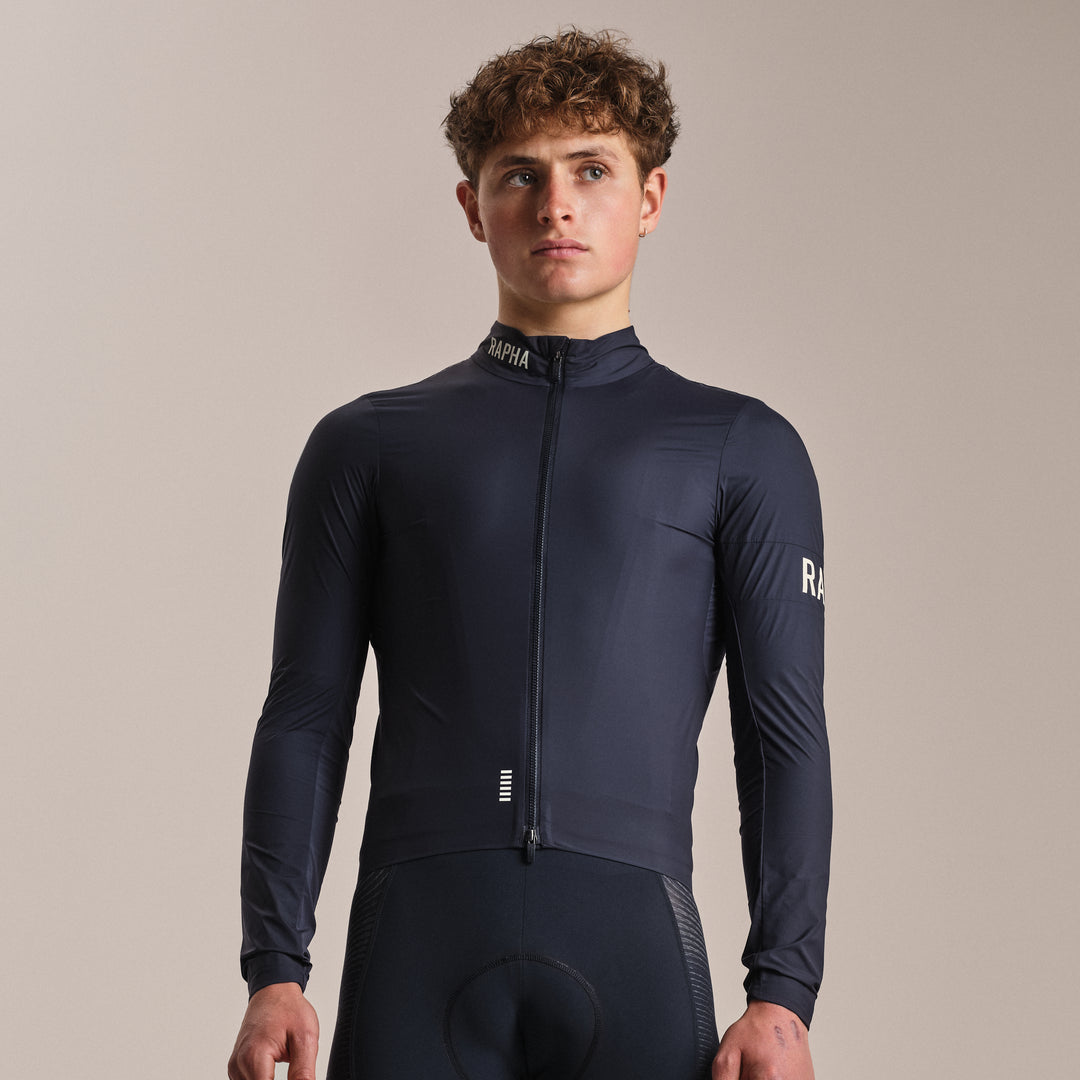 Rapha Men's Pro Team Lightweight Wind Jacket II (Carbon/White) - Dragonspine Cycling