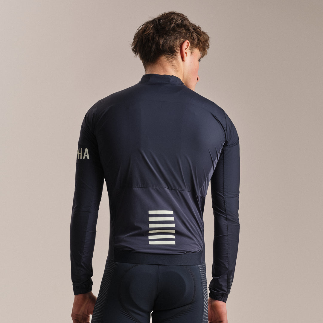 Rapha Men's Pro Team Lightweight Wind Jacket II (Carbon/White) - Dragonspine Cycling