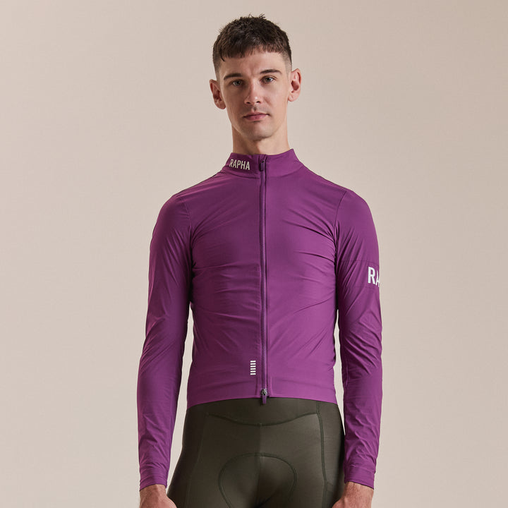 Rapha Men's Pro Team Lightweight Wind Jacket II (Deep Magenta/White) - Dragonspine Cycling