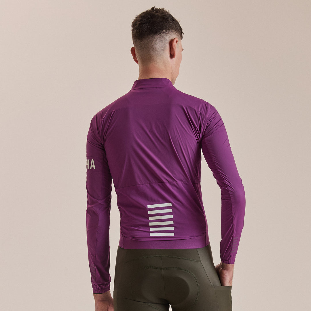 Rapha Men's Pro Team Lightweight Wind Jacket II (Deep Magenta/White) - Dragonspine Cycling