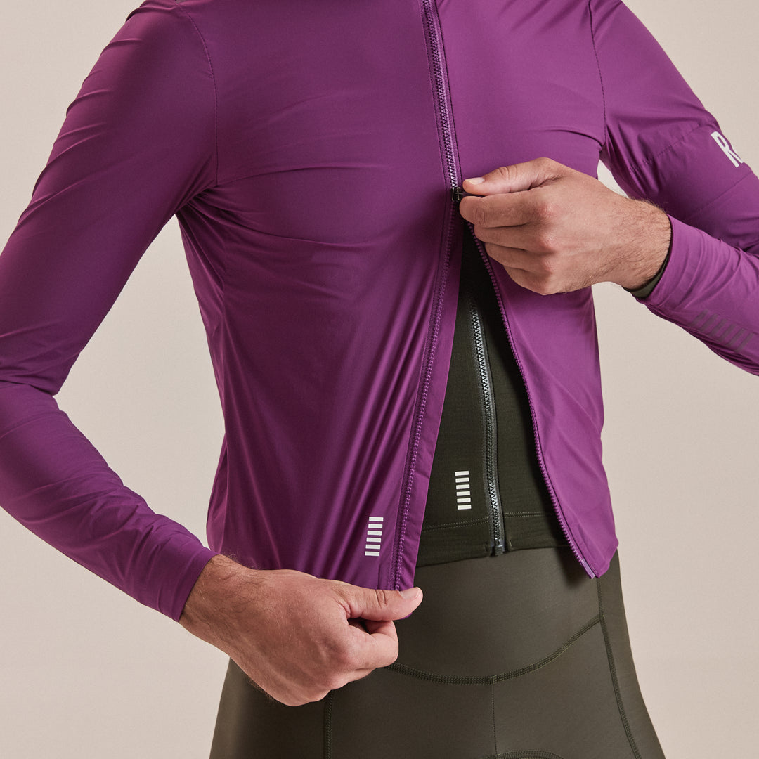 Rapha Men's Pro Team Lightweight Wind Jacket II (Deep Magenta/White) - Dragonspine Cycling