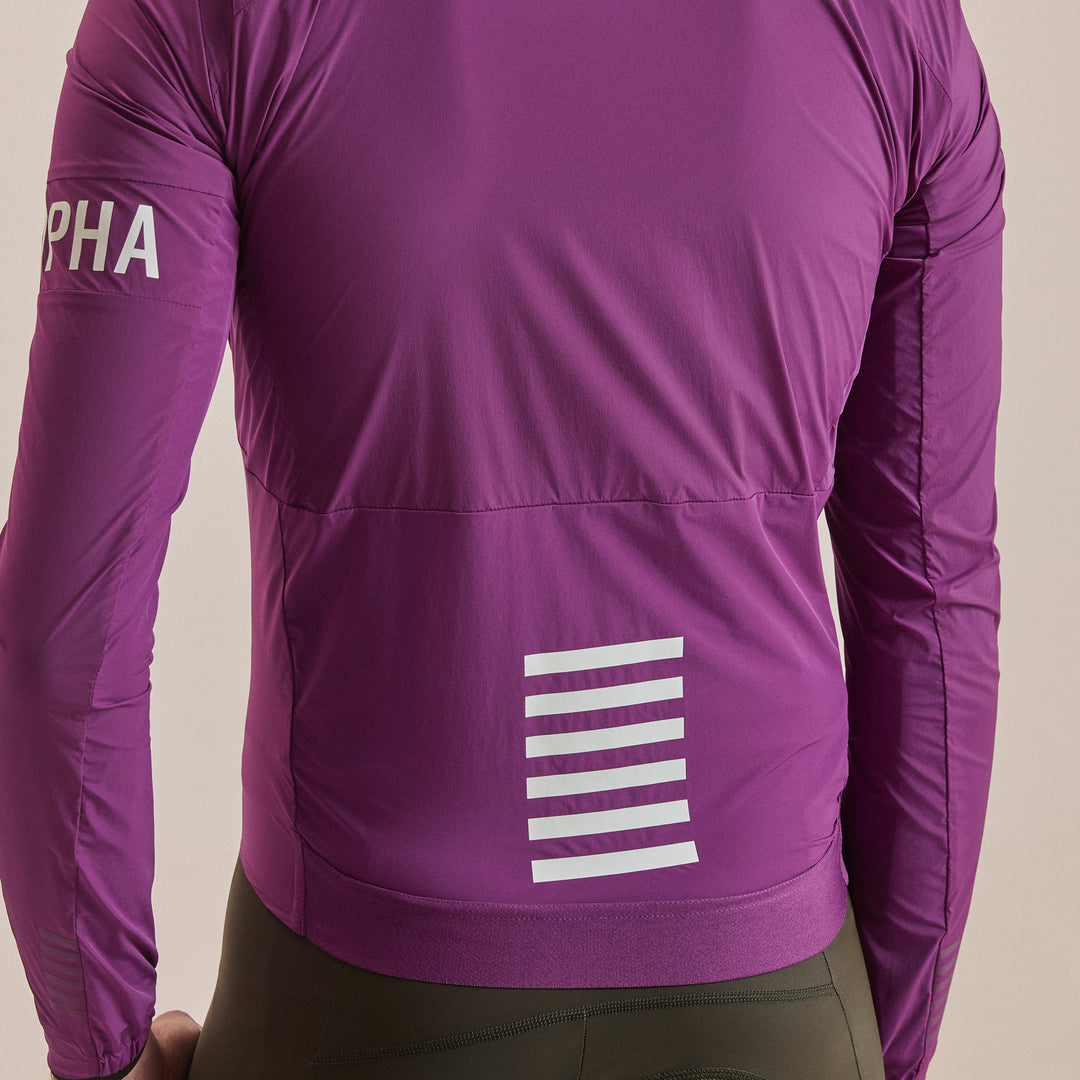 Rapha Men's Pro Team Lightweight Wind Jacket II (Deep Magenta/White) - Dragonspine Cycling
