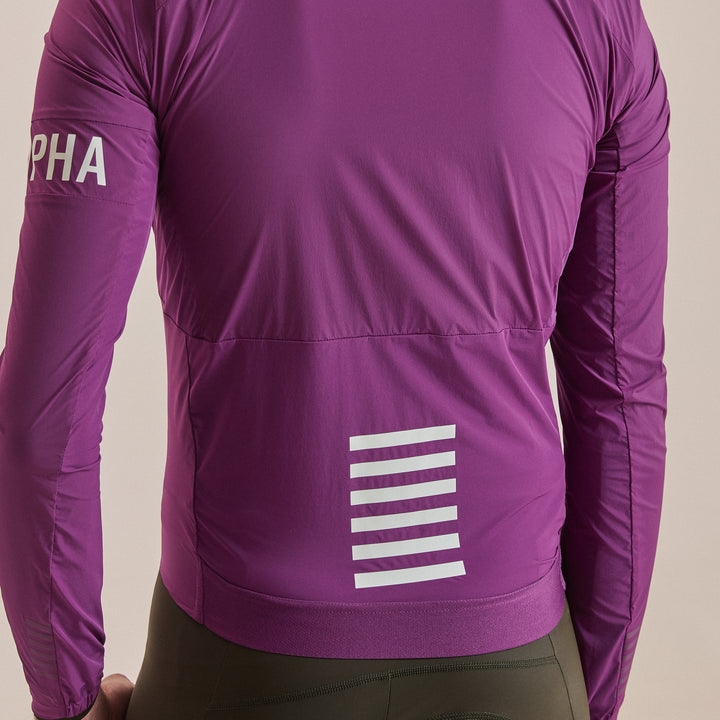 Rapha Men's Pro Team Lightweight Wind Jacket II (Deep Magenta/White) - Dragonspine Cycling
