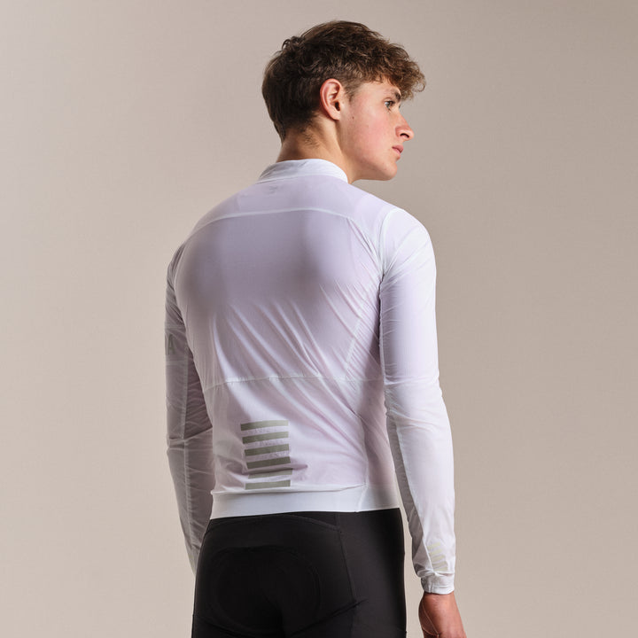Rapha Men's Pro Team Lightweight Wind Jacket II (White/Silver) - Dragonspine Cycling
