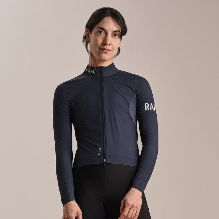 Rapha Women's Pro Team Lightweight Wind Jacket II (Carbon/White) - Dragonspine Cycling