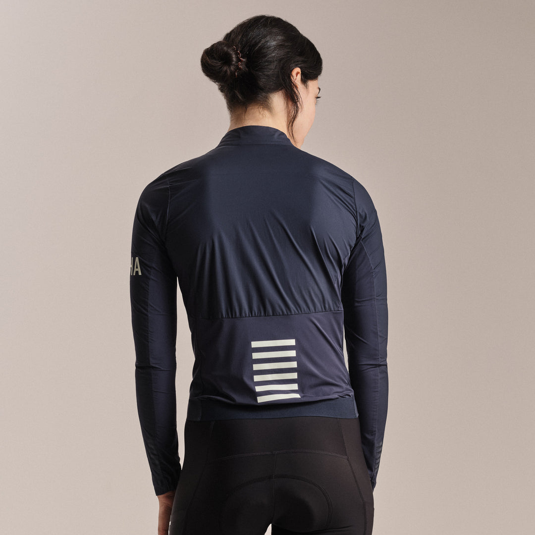 Rapha Women's Pro Team Lightweight Wind Jacket II (Carbon/White) - Dragonspine Cycling
