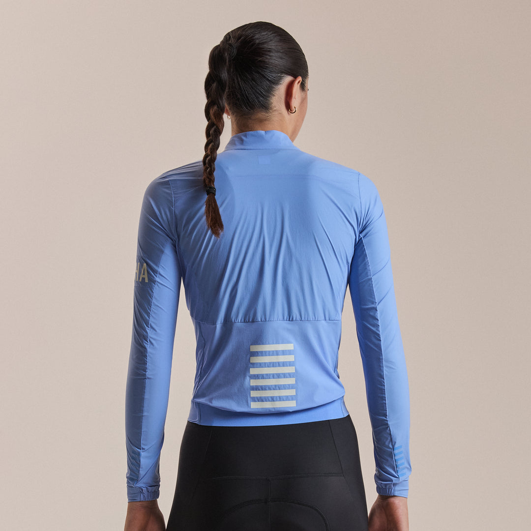 Rapha Women's Pro Team Lightweight Wind Jacket II (Bluebell/White) - Dragonspine Cycling