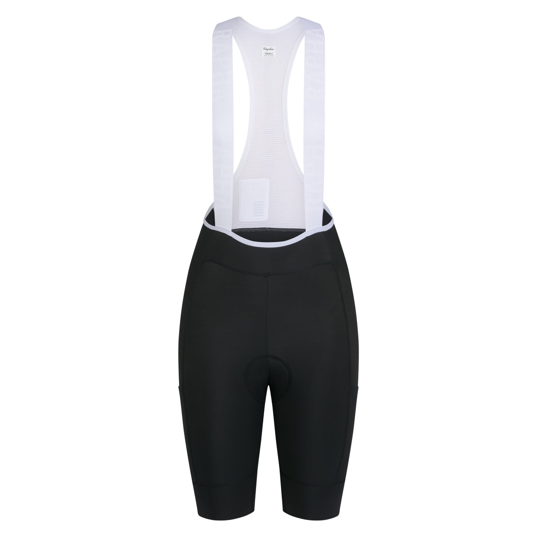 Rapha Women's Pro Team Cargo Bib Shorts - Regular (Black/White) - Dragonspine Cycling