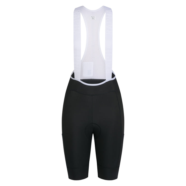 Rapha Women's Pro Team Cargo Bib Shorts - Regular (Black/White) - Dragonspine Cycling