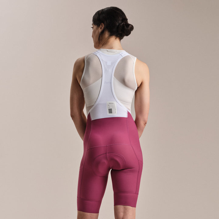 Rapha Women's Pro Team Cargo Bib Shorts - Regular (Raspberry/White) - Dragonspine Cycling
