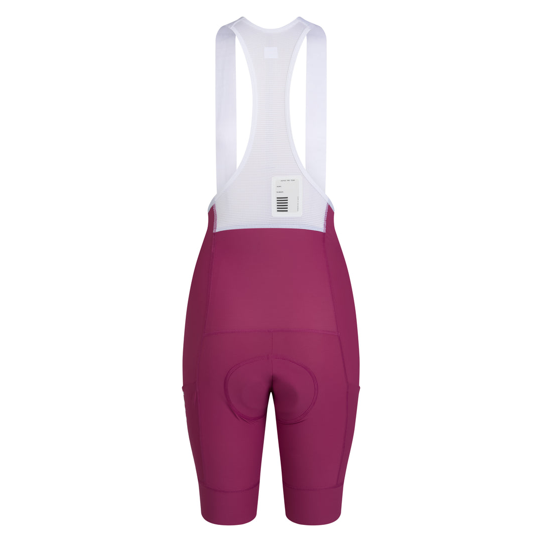 Rapha Women's Pro Team Cargo Bib Shorts - Regular (Raspberry/White) - Dragonspine Cycling