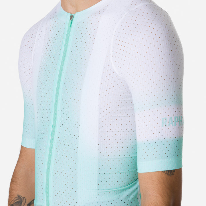 Rapha Men's Pro Team Ghost Air Jersey (Jade/White) - Dragonspine Cycling