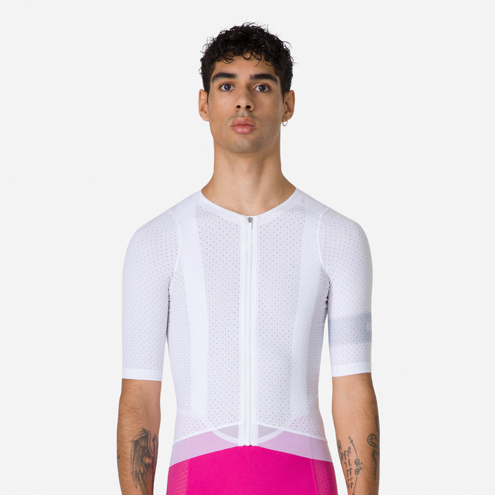 Rapha Men's Pro Team Ghost Air Jersey (White/Silver) - Dragonspine Cycling
