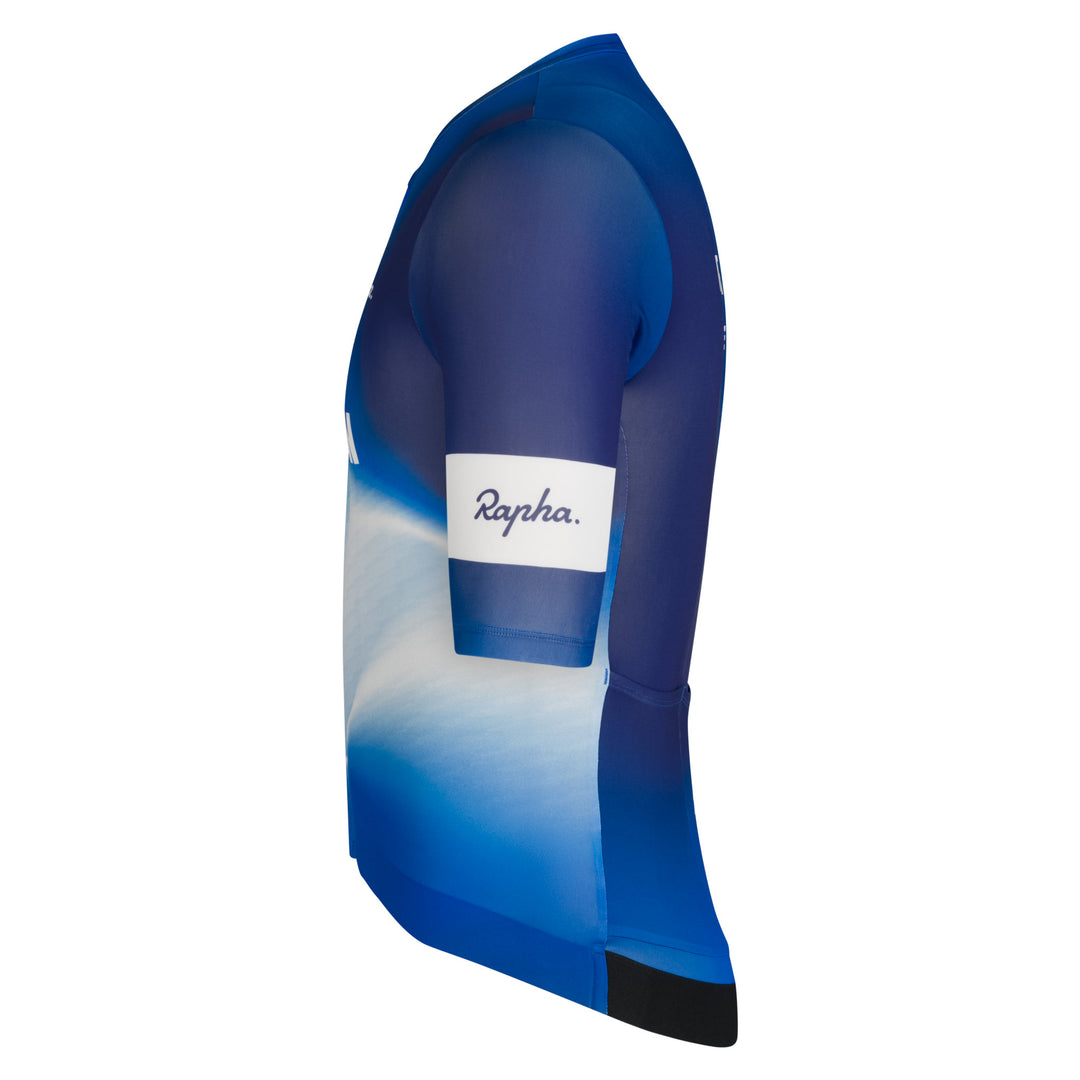 Rapha Kate Courtney Men's Pro Team Rouleur Jersey (Fossil Blue/Cornflower) - Dragonspine Cycling