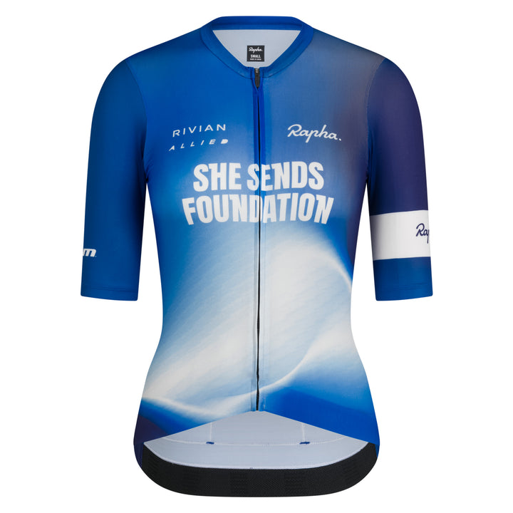 Rapha Kate Courtney Women's Pro Team Rouleur Jersey (Fossil Blue/Cornflower) - Dragonspine Cycling