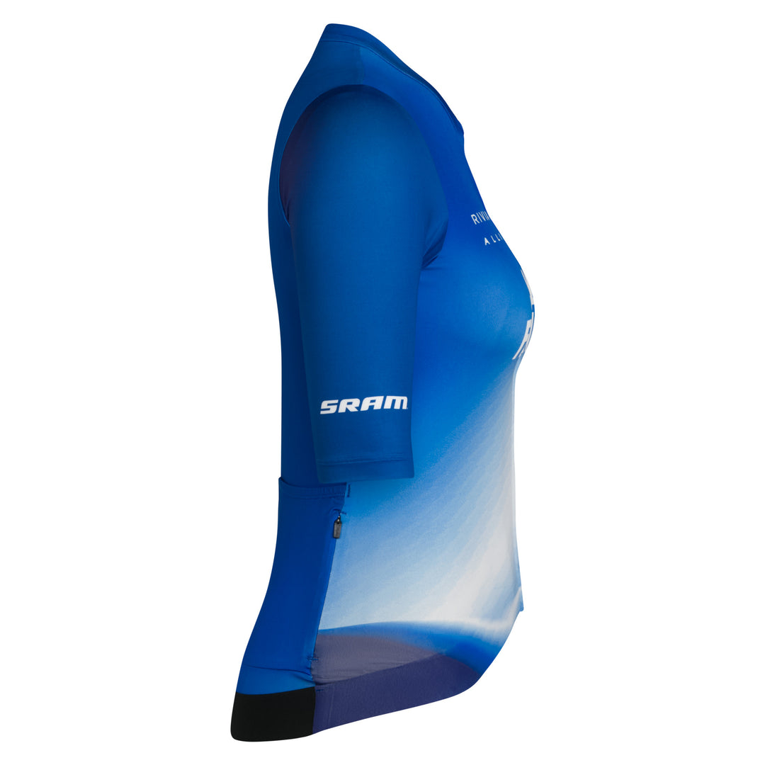 Rapha Kate Courtney Women's Pro Team Rouleur Jersey (Fossil Blue/Cornflower) - Dragonspine Cycling